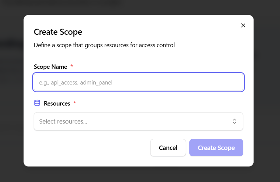 Create Scope Interface