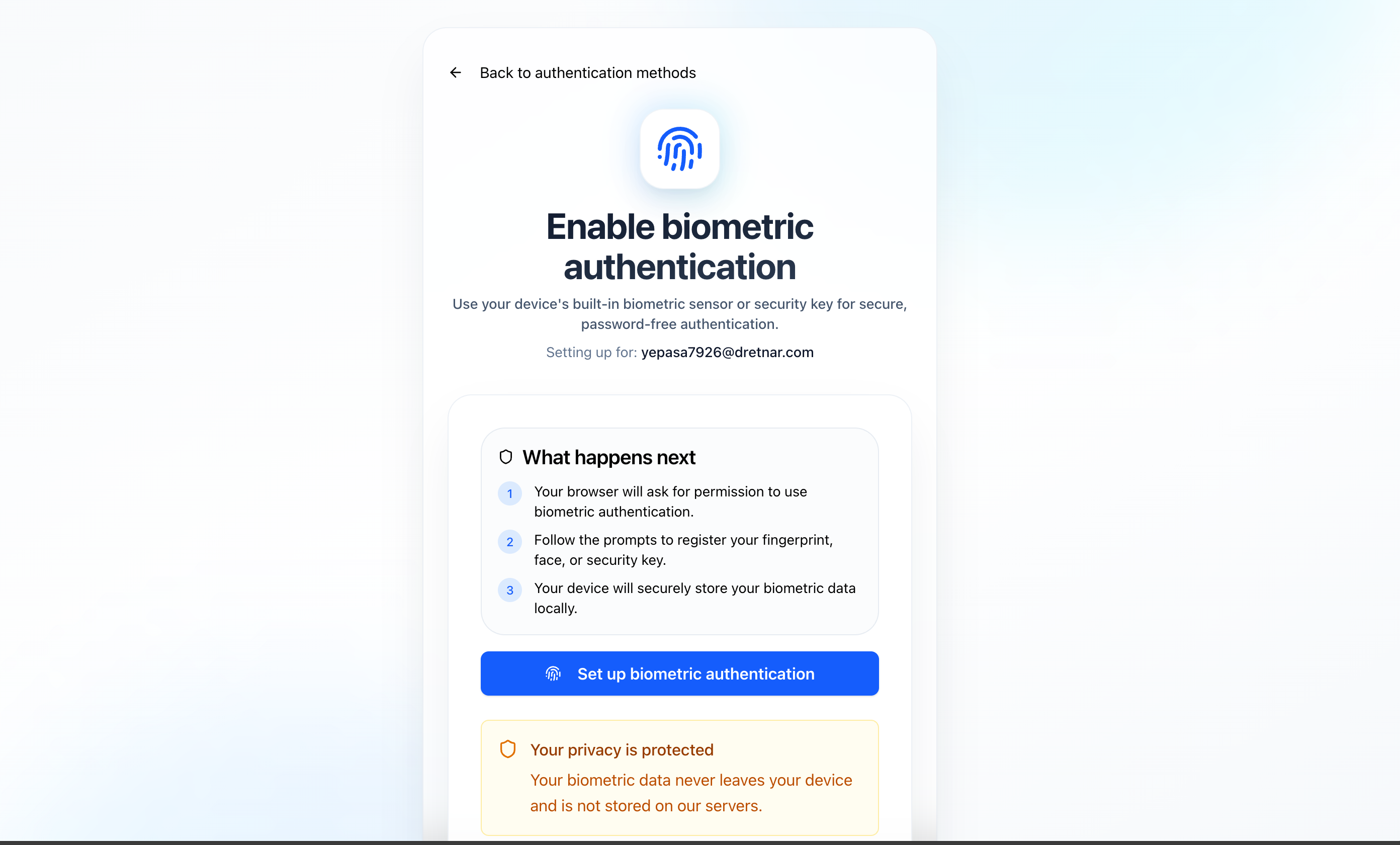Authenticator App Setup