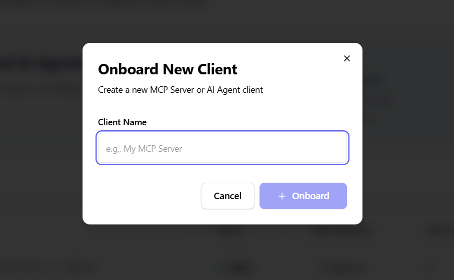 Onboard Client