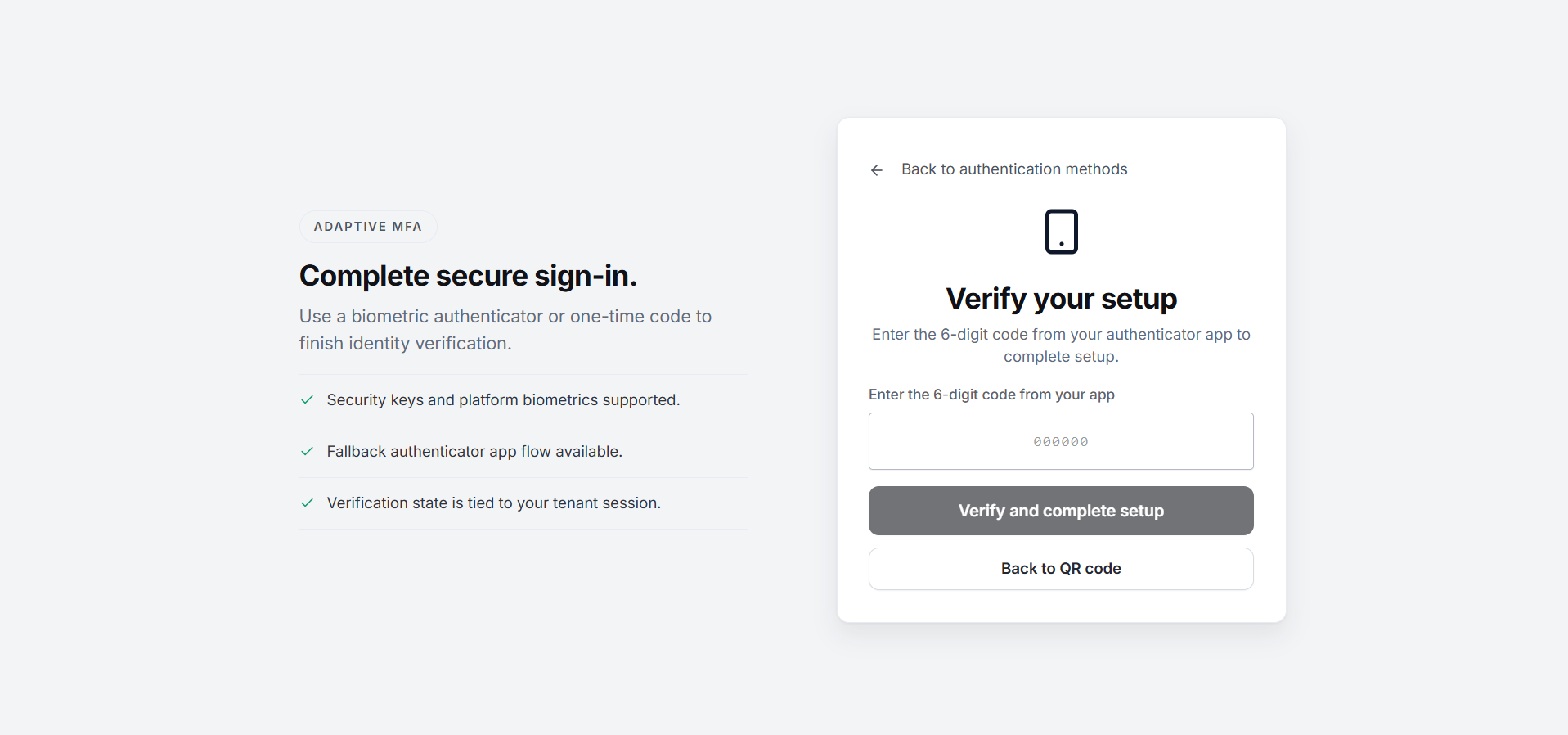 Verify TOTP setup